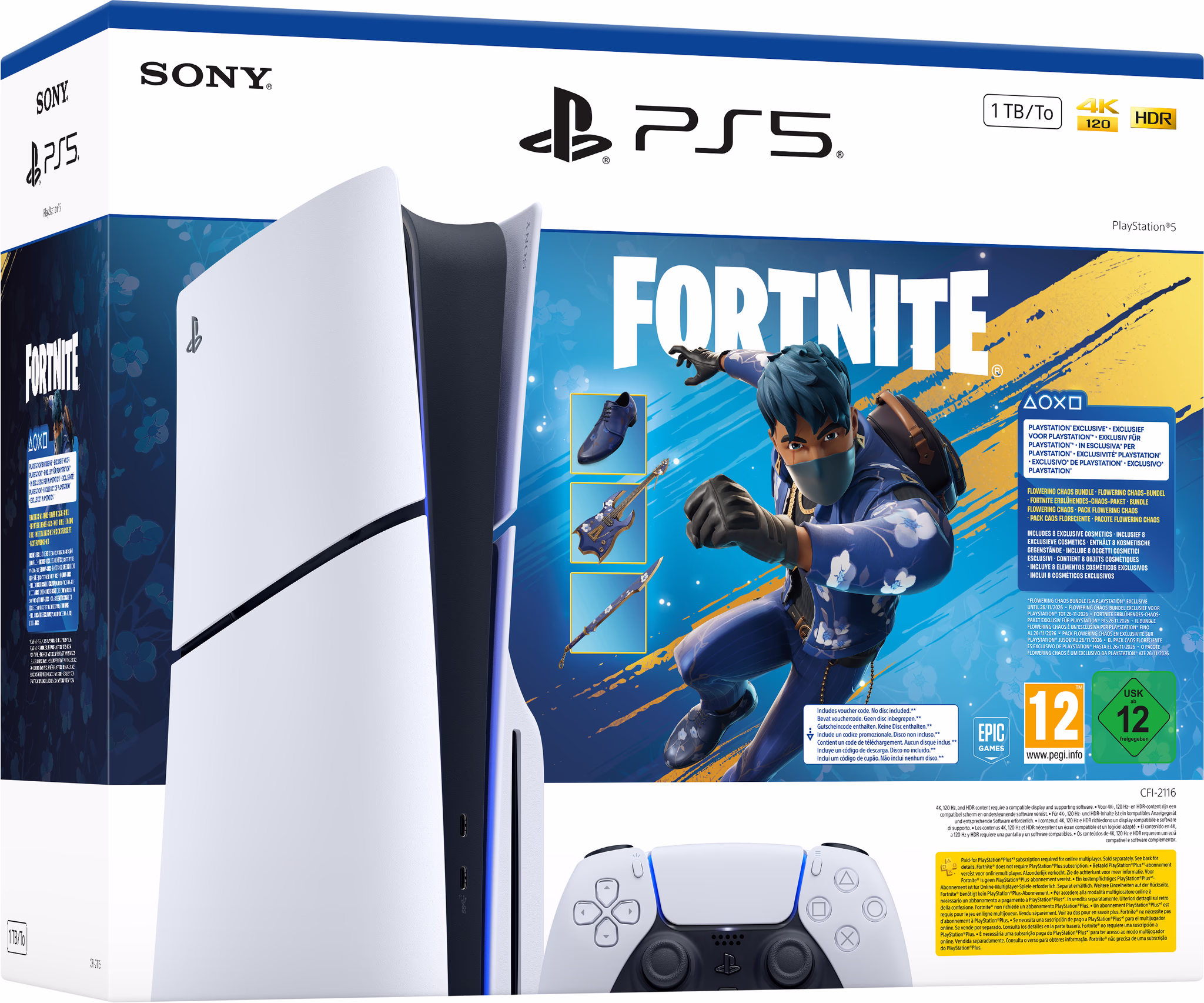 Sony PlayStation 5 - Console Slim Disc Edition - Fortnite Bundle