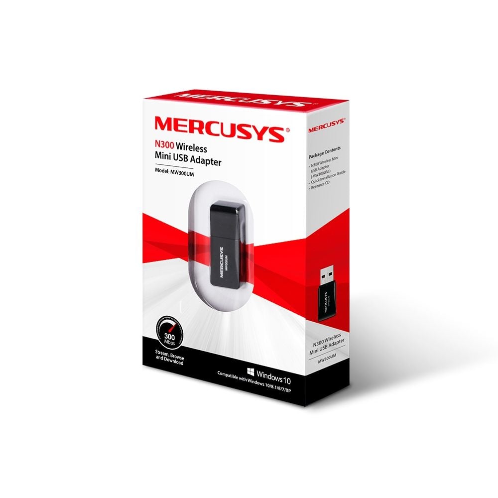 TP-Link Mercusys MW300UM 300 Mbps Mini USB Kablosuz Ağ Adaptörü