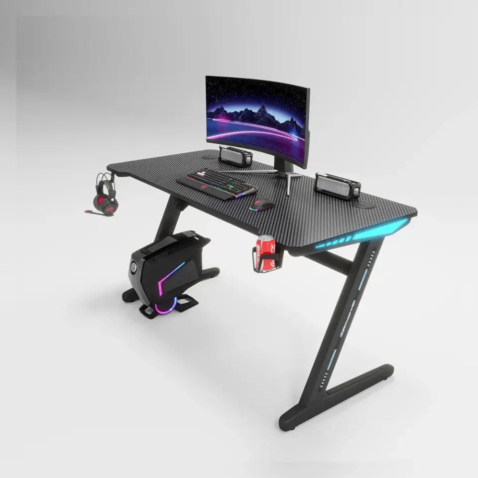 Adax Base Z 120x60cm RGB Oyuncu Masası - Black