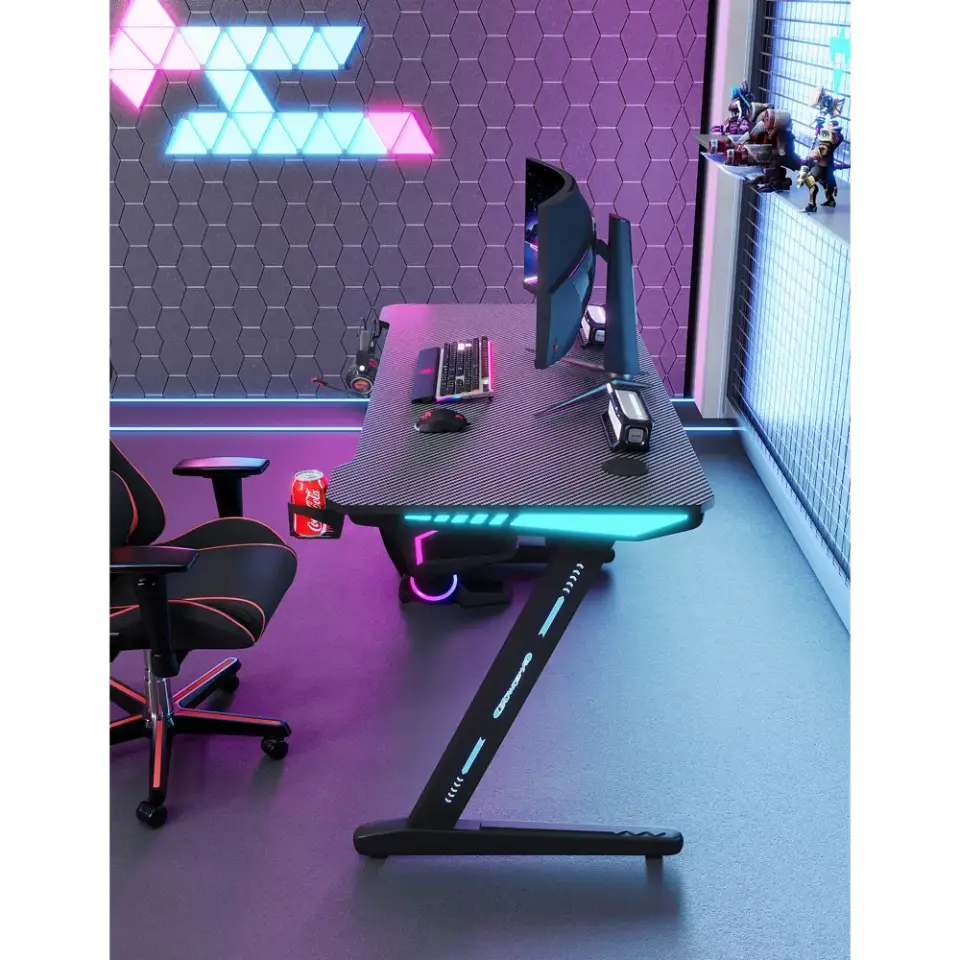 Adax Base Z 120x60cm RGB Oyuncu Masası - Black