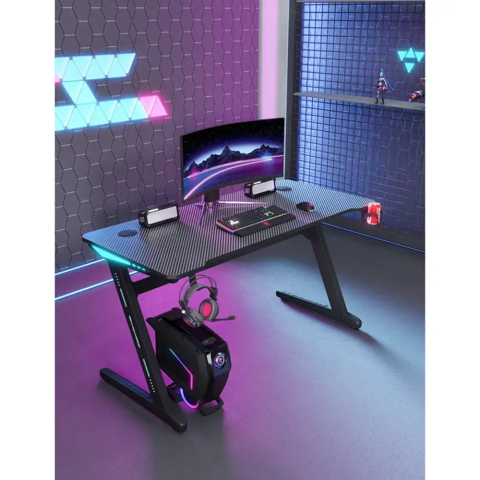 Adax Base Z 120x60cm RGB Oyuncu Masası - Black
