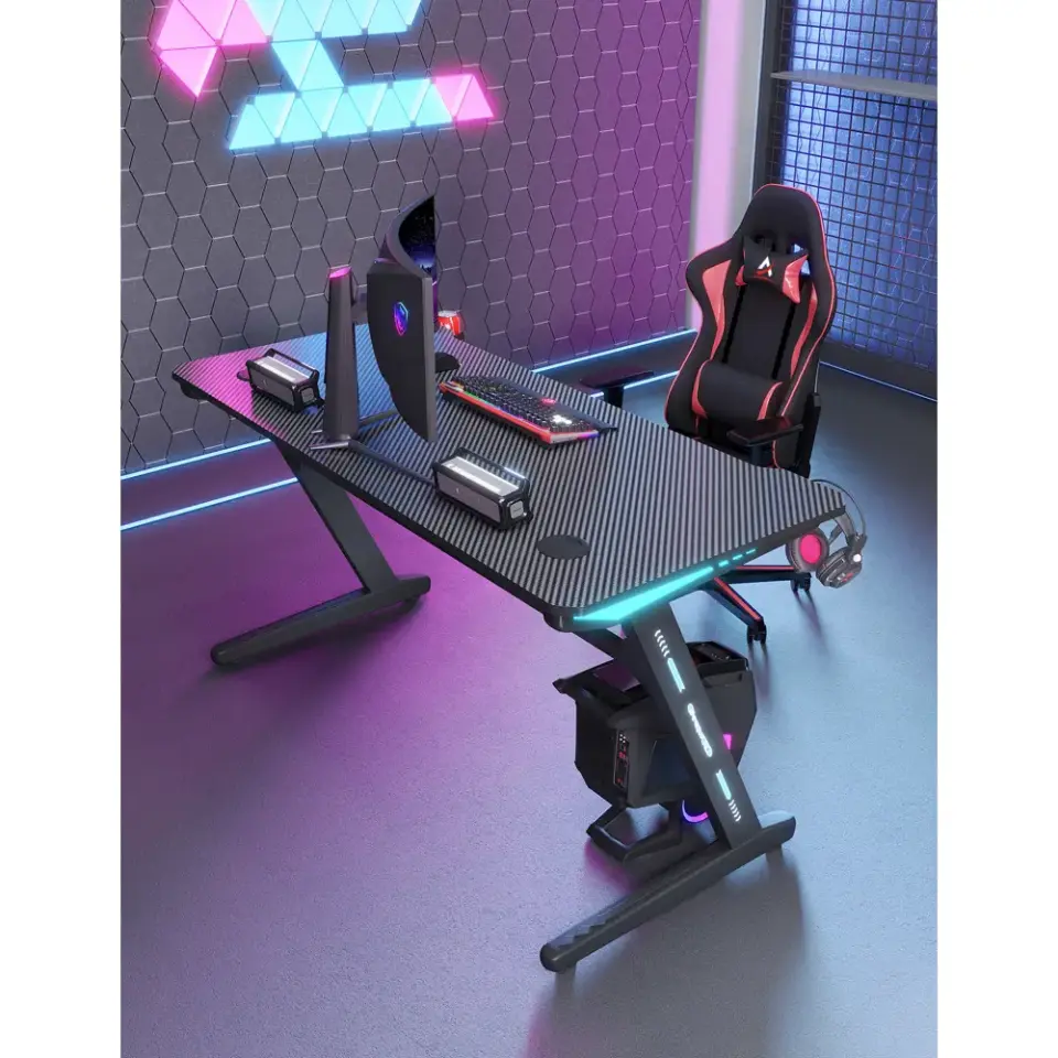 Adax Base Z 120x60cm RGB Oyuncu Masası - Black