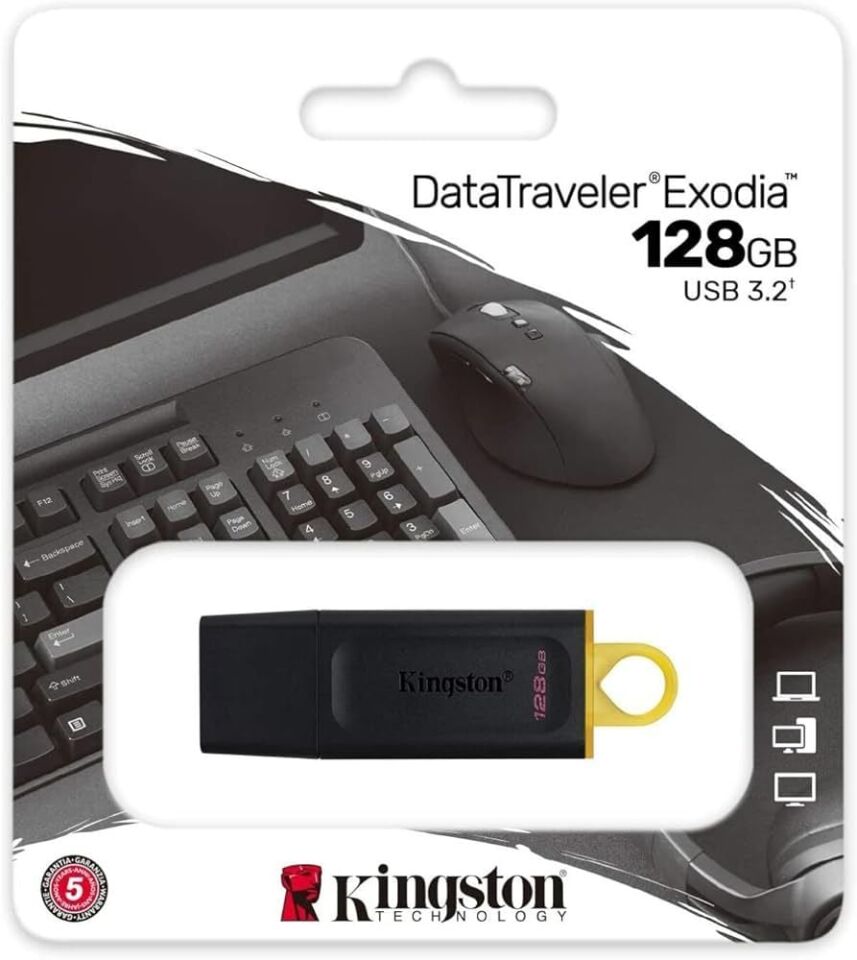 Kingston Exodia USB 3.2 Gen1 128GB Flash Bellek