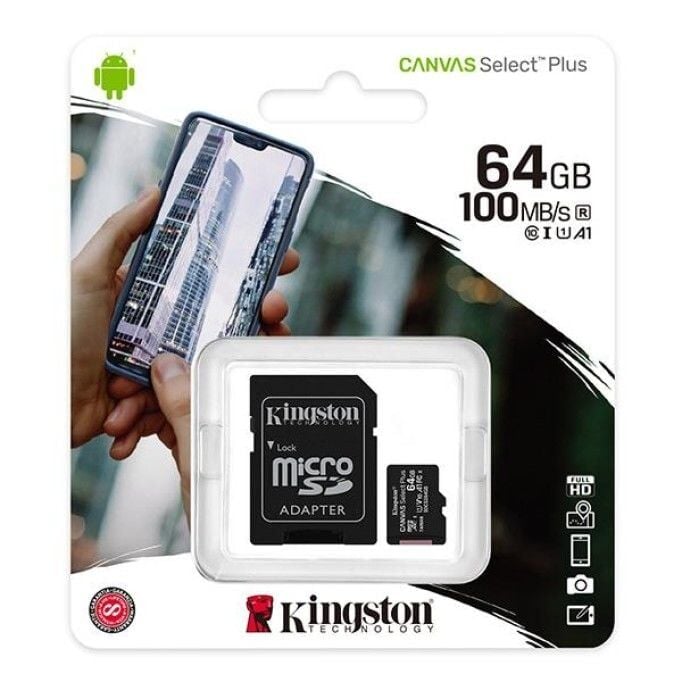 Kingston Canvas Select Plus 64GB Micro SD Kart