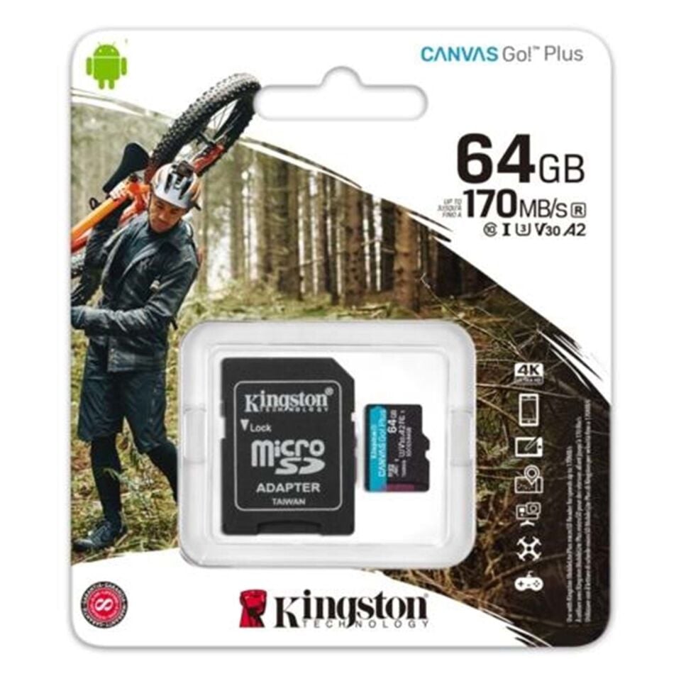 Kingston Canvas Go Plus 64GB Micro SD Kart