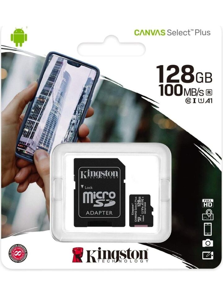 Kingston Canvas Select Plus 128GB Micro SD Kart