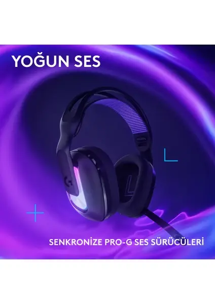 Logitech G522 Lightspeed Siyah RGB Kablolu/Kablosuz Kulak Üstü Oyuncu Kulaklığı - Siyah