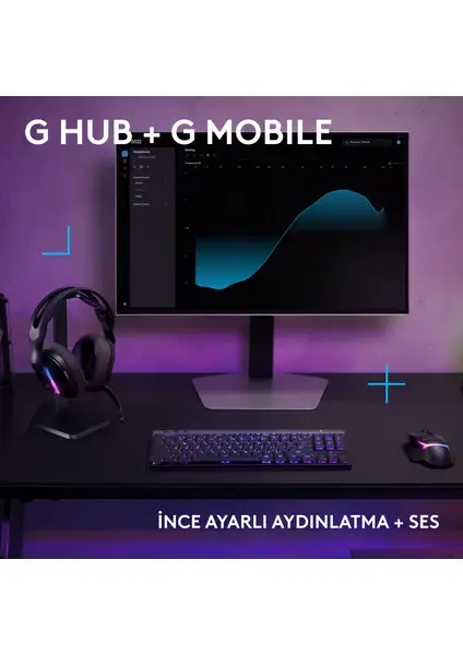 Logitech G522 Lightspeed Siyah RGB Kablolu/Kablosuz Kulak Üstü Oyuncu Kulaklığı - Siyah
