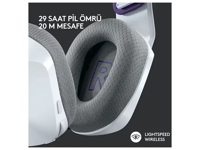 Logitech G733 7.1 Kablosuz Mikrofonlu Kulak Üstü Oyuncu Kulaklığı - Beyaz