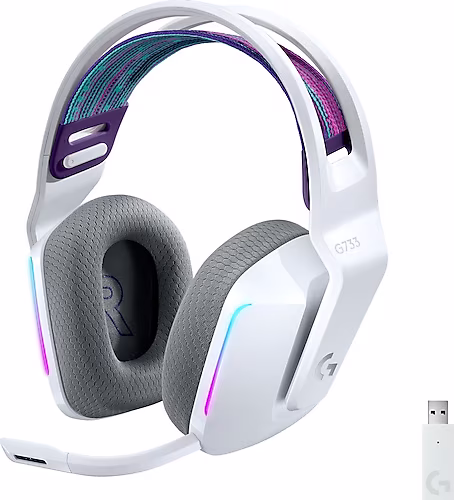 Logitech G733 7.1 Kablosuz Mikrofonlu Kulak Üstü Oyuncu Kulaklığı - Beyaz