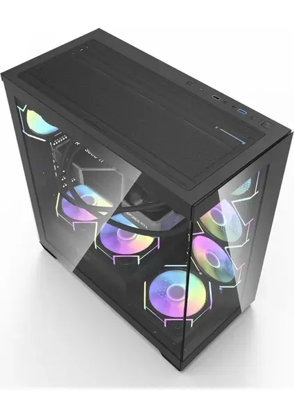 AIGO DS900 Siyah 1000W 80+ Bronze ARGB Mid Tower Kasa