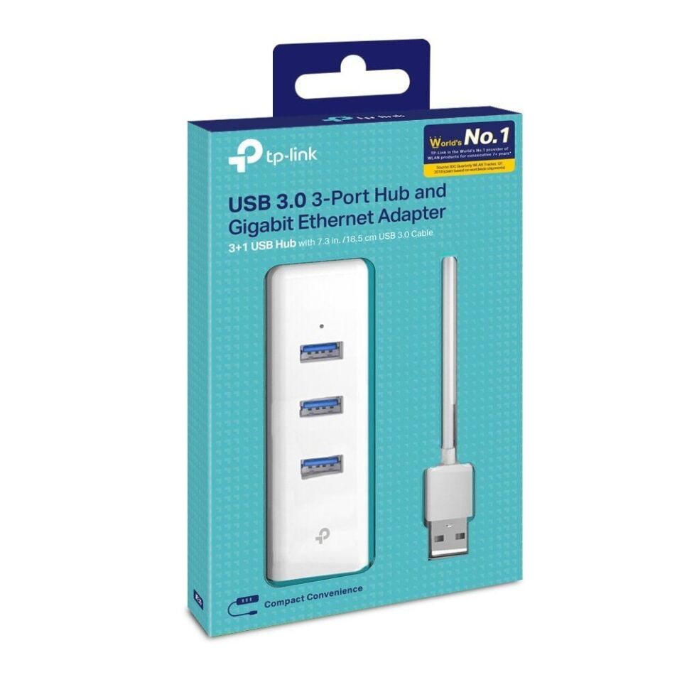TP-Link UE330 USB 3.0 Çoklayıcı + Ethernet Dönüştürücü