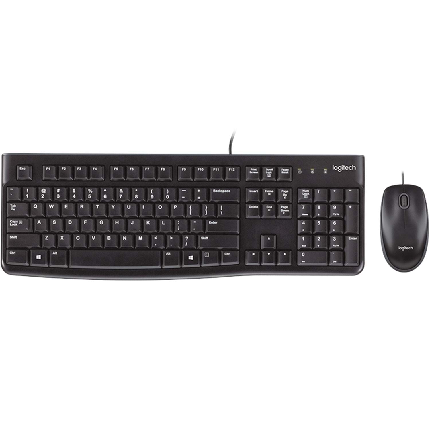 Logitech MK120 Kablolu Klavye Mouse - Siyah
