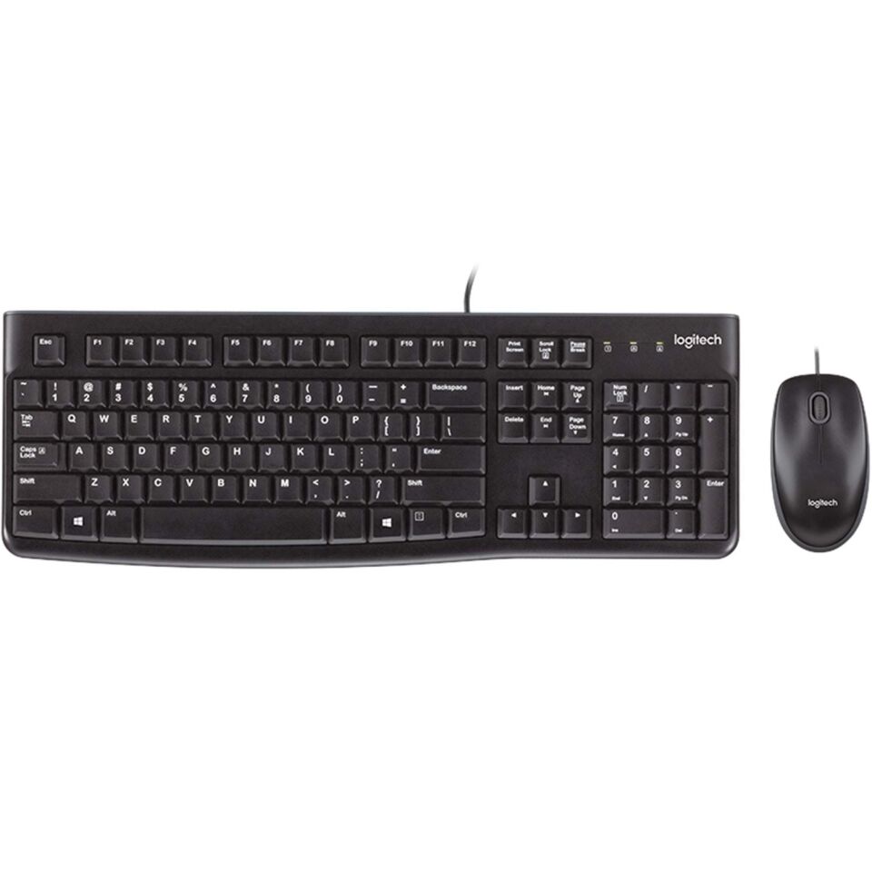 Logitech MK120 Kablolu Klavye Mouse - Siyah