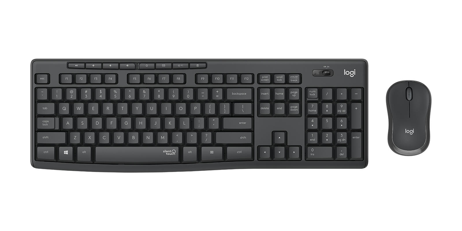Logitech MK295 Kablosuz Klavye Mouse Set - Siyah