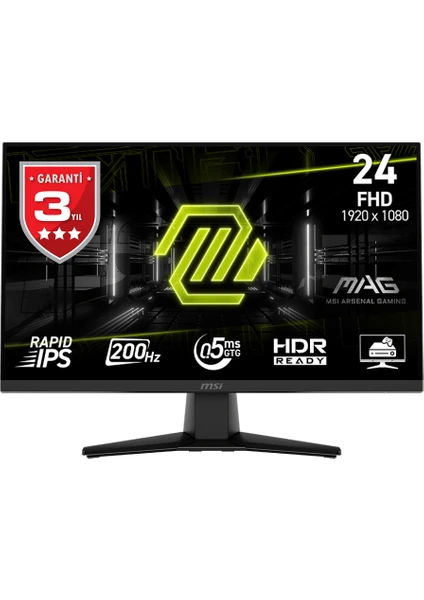 MSI MAG 242F 23.8'' 0.5ms Full HD IPS 200Hz Oyuncu Monitörü