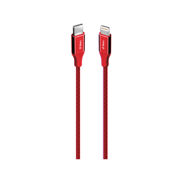 Ttec AlumiCable 1.5 m Type-C to Lightning Şarj Kablosu Kırmızı - 2DK41K