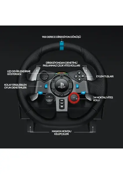 Logitech G29 Driving Force Direksiyon Seti