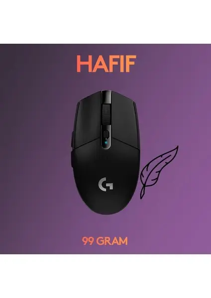 Logitech G305 Lightspeed Optik Kablosuz Oyuncu Mouse - Siyah