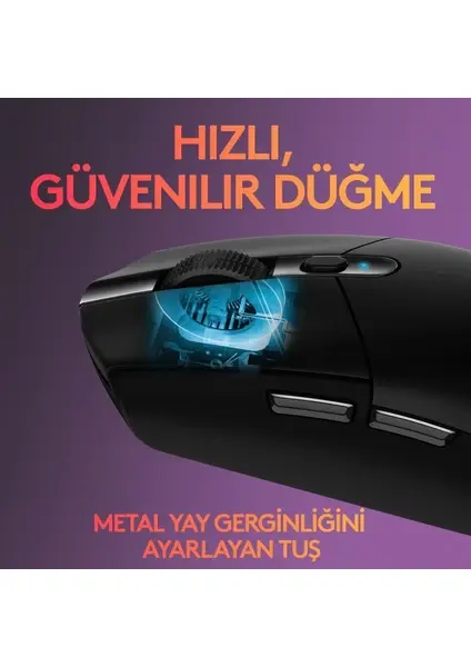 Logitech G305 Lightspeed Optik Kablosuz Oyuncu Mouse - Siyah