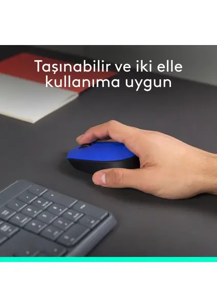 Logitech M171 Wireless Optik Mouse - Mavi