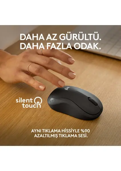 Logitech M240 Silent Bluetooth Mouse - Siyah