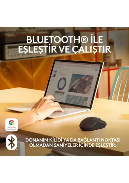 Logitech M240 Silent Bluetooth Mouse - Siyah