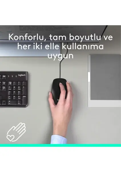 Logitech M90 Mouse USB - Siyah