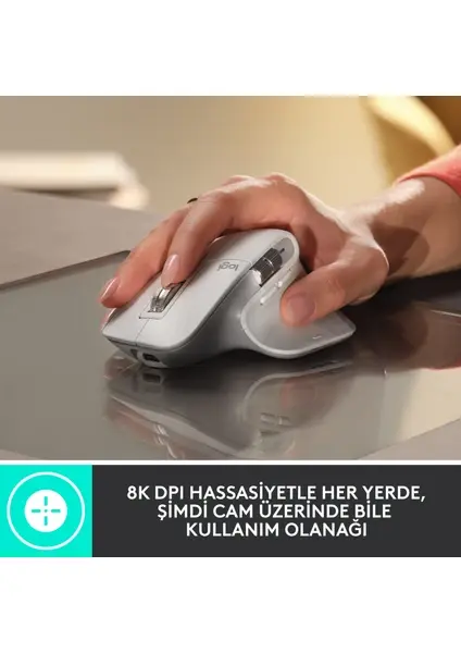 Logitech Mx Master 3S Şarjlı Sessiz Ergonomik Optik Kablosuz Mouse - Siyah