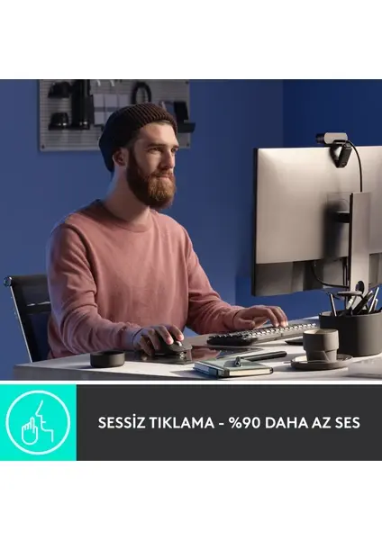 Logitech Mx Master 3S Şarjlı Sessiz Ergonomik Optik Kablosuz Mouse - Siyah