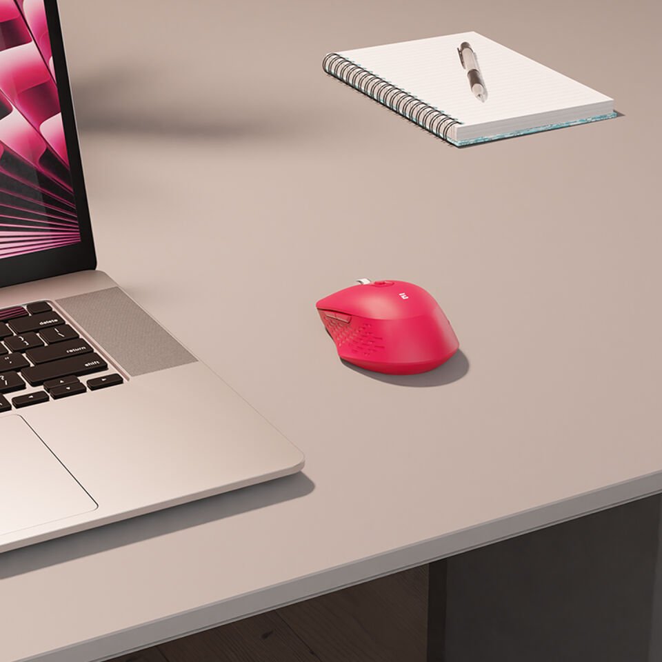 Everest Bluetooth ve 2.4GHz Kablosuz Mouse - Pembe