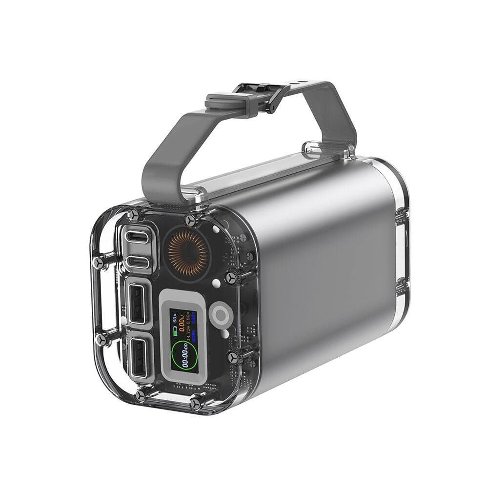 Wiwu 40000mAh 100W IP67 Dijital Ekranlı Fenerli SOS İşlevli Taşınabilir Powerbank