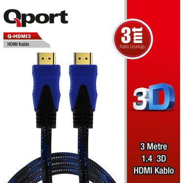 Qport 3m HDMI Kablo