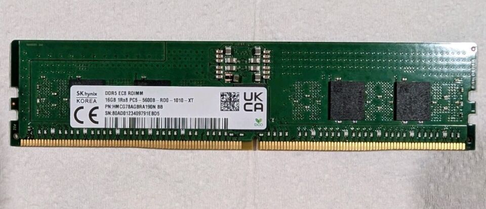 SK Hynix 16GB DDR5 5600Mhz ECC Sunucu Ram