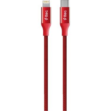 Ttec AlumiCable 1.5 m Type-C to Lightning Şarj Kablosu - Kırmızı
