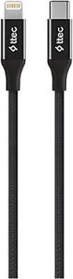 Ttec AlumiCable 1.5 m Type-C to Lightning Şarj Kablosu - Siyah